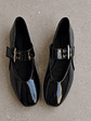 Ballerinas Mary jane suel negro  2187H - Miniatura 2