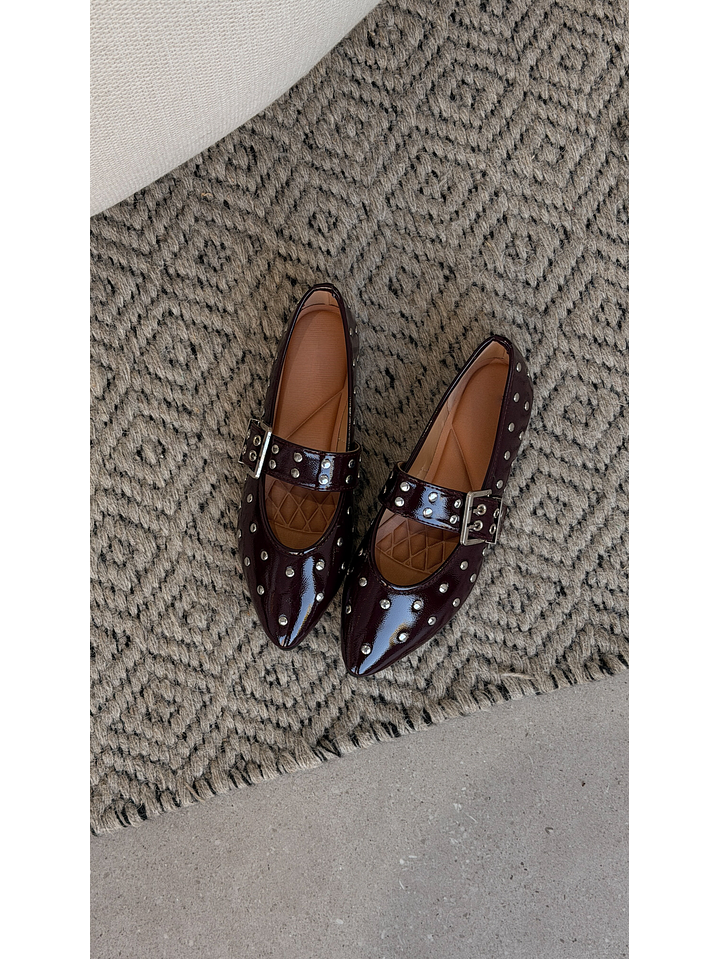 Ballerinas Mary jane suel Burdeo 2186BR 3