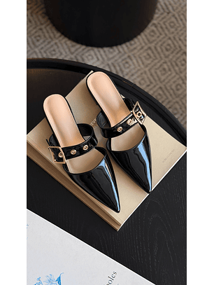 Puntillas Slingback suel Negro  2151H