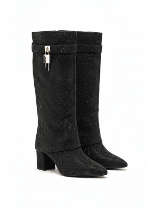 Botas Suel Brillos Negro T30