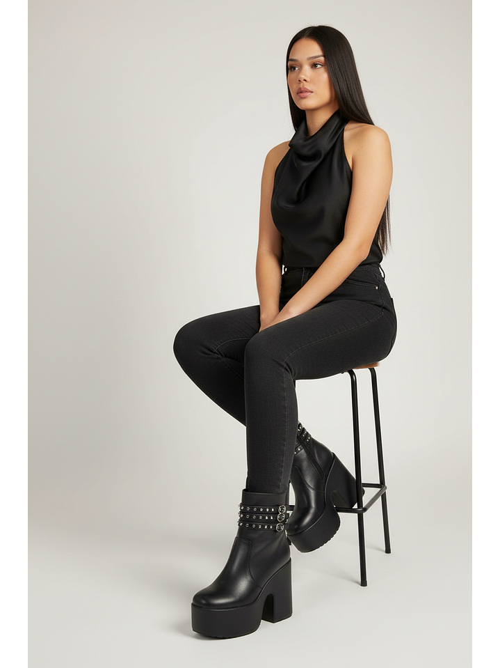 Botín suel negro 2606 2