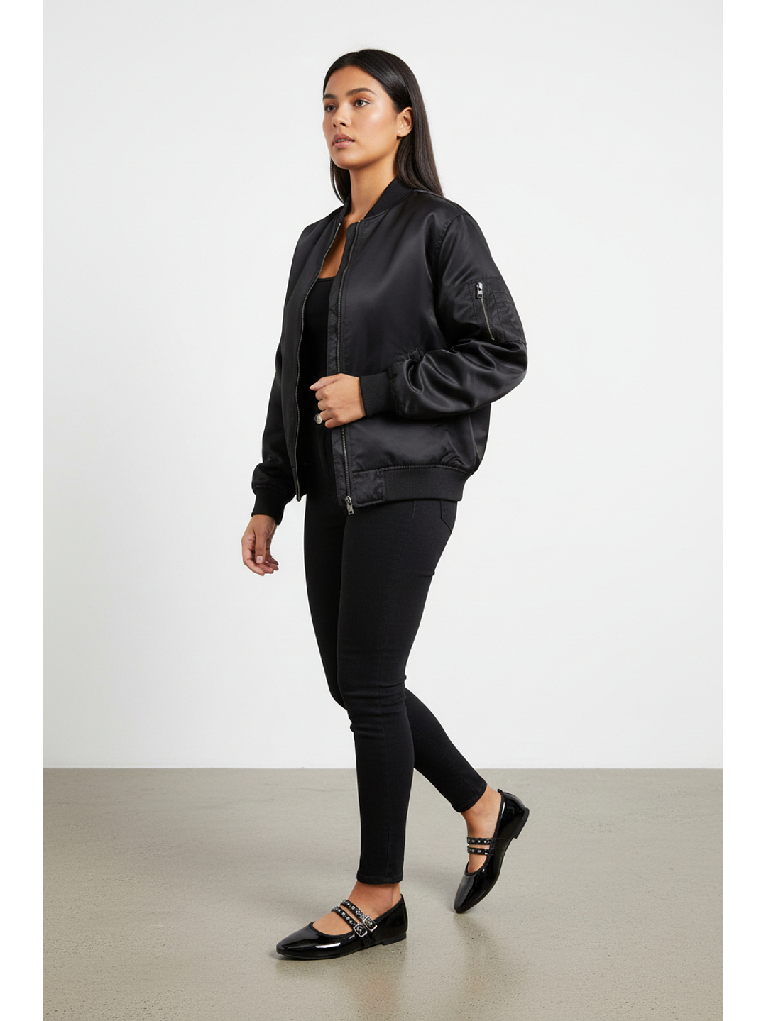 Ballerinas Mary jane suel Negro 2185H 2