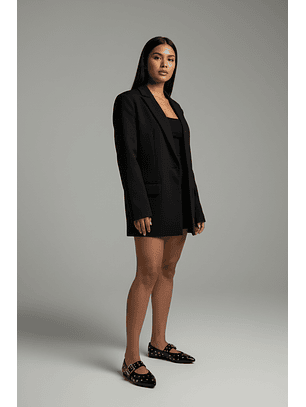 Ballerinas Mary jane suel Negro 2186H