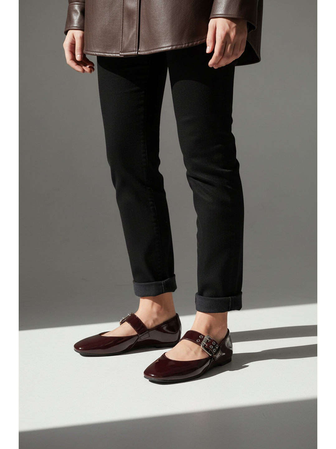 Ballerinas Mary jane suel Burdeo 2187BR 2