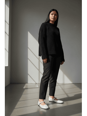 Ballerina Mary Jane Suel blanco 0610