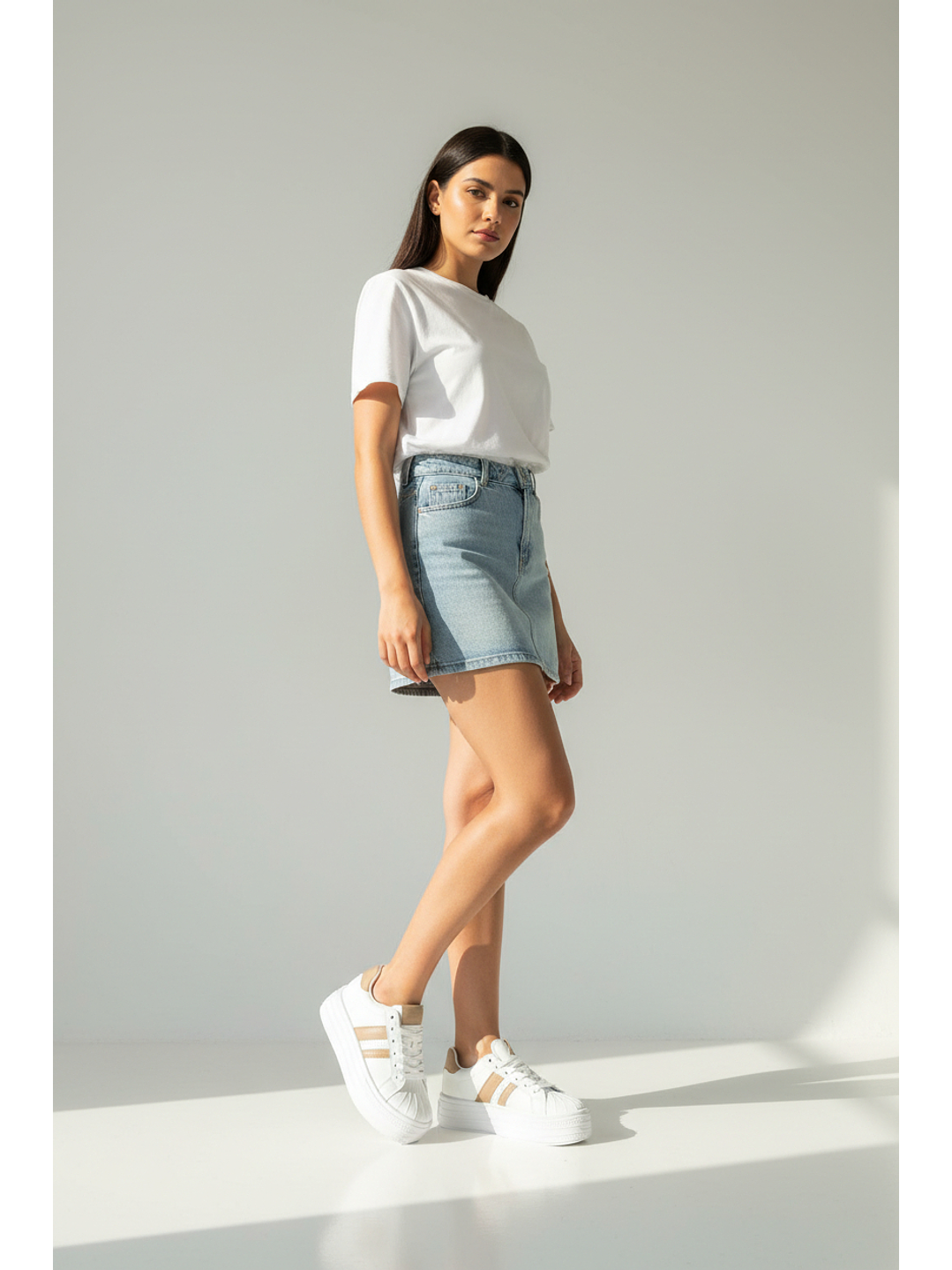 Zapatillas plataforma suel beige 639 W/K 2