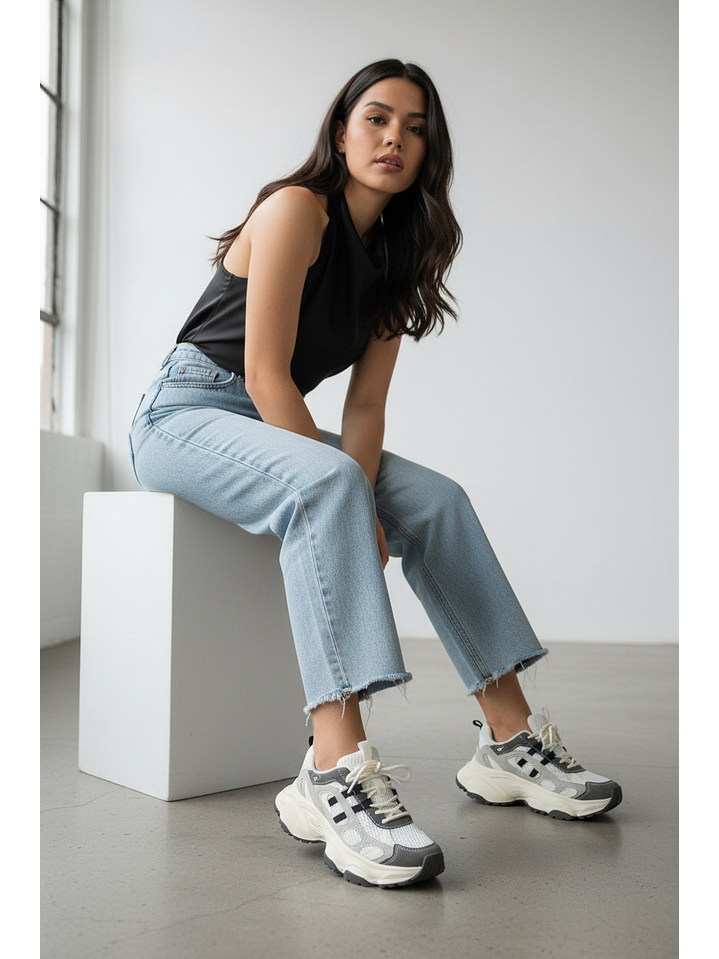 Zapatillas deportivas suel beige/gris 5-2 2