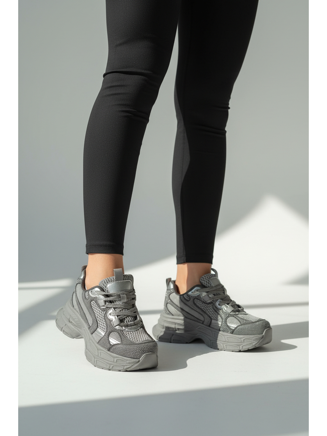 Zapatillas plataforma suel gris 5-3 2