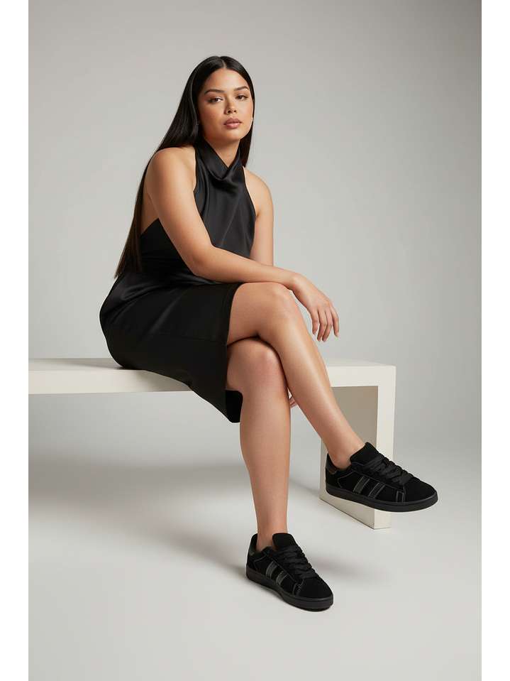 Zapatillas gamuza basicos suel negro 14 2