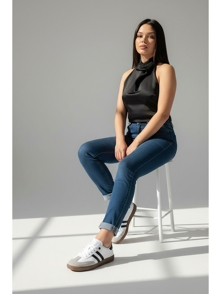 Zapatillas suel blancos/negro K-225W 2