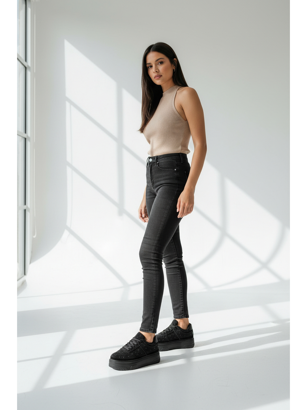 Zapatillas plataforma suel negro 2-14 2