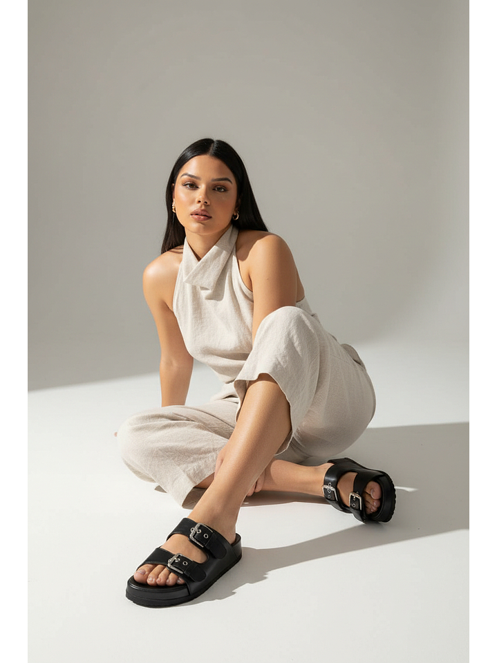 Sandalias Suel vintage negro 46-1 2