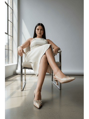 Tacón Kitten Heel suel beige 78