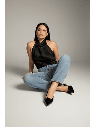 Tacón Kitten Heel suel negro 78 