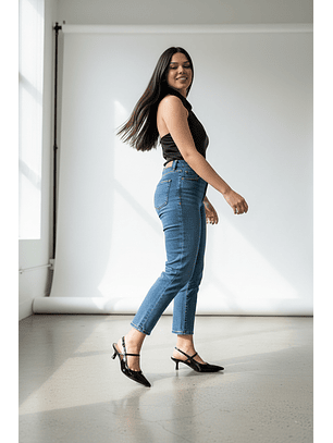 Tacón Kitten Heel suel negro  2-1