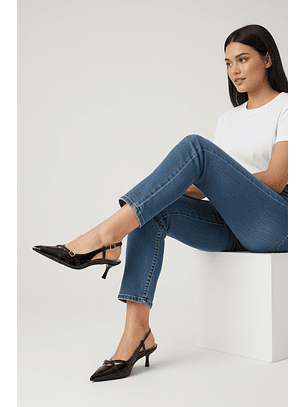 Tacón Kitten Heel suel negro 3-1