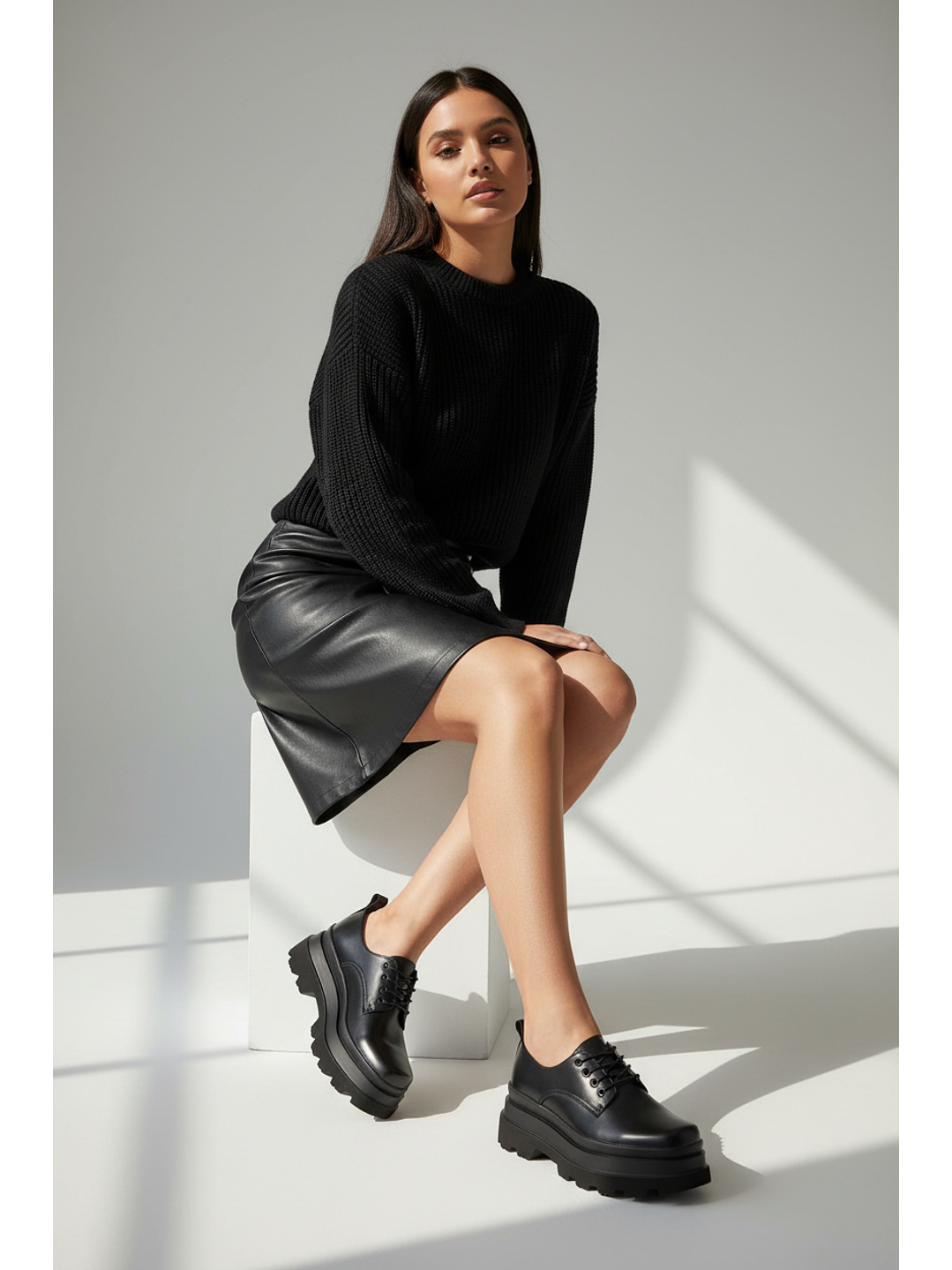 Zuecos Grunge negro 2367 2