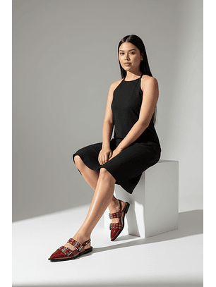 Puntillas Slingback Suel burdeo/charol 03-20