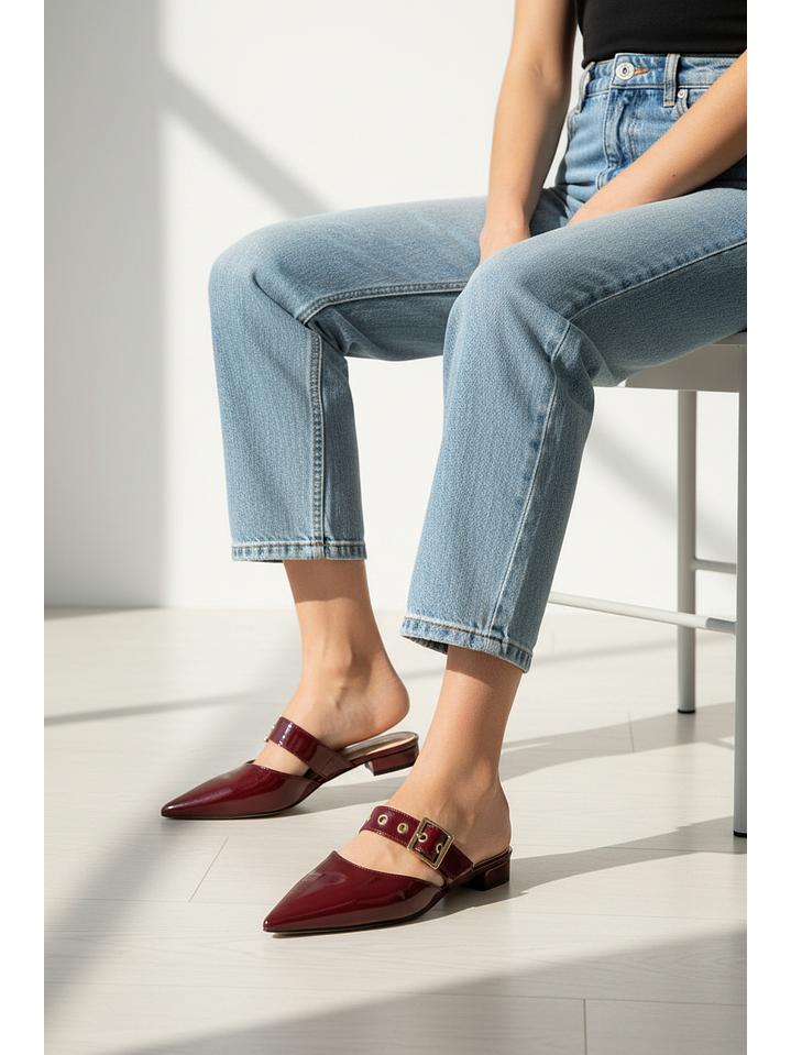 Puntillas Slingback suel burdeo  2151BR 2