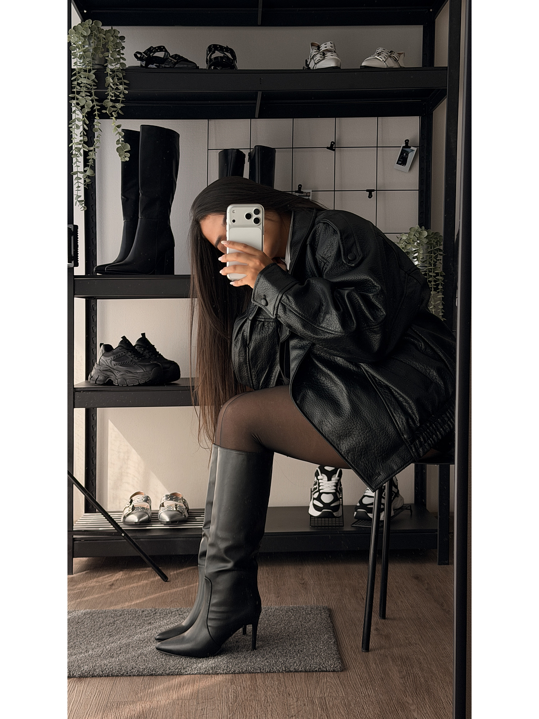 Botas altas suel stilettos negro 8-1 4