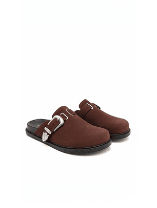Zuecos Mule Suel Marron 44