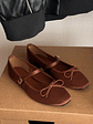 Ballerinas Mary jane suel Marron 42 - Miniatura 3