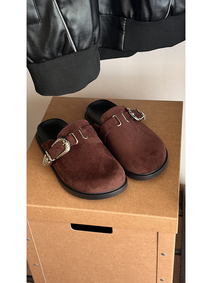 Zuecos Mule Suel Marron 44 3