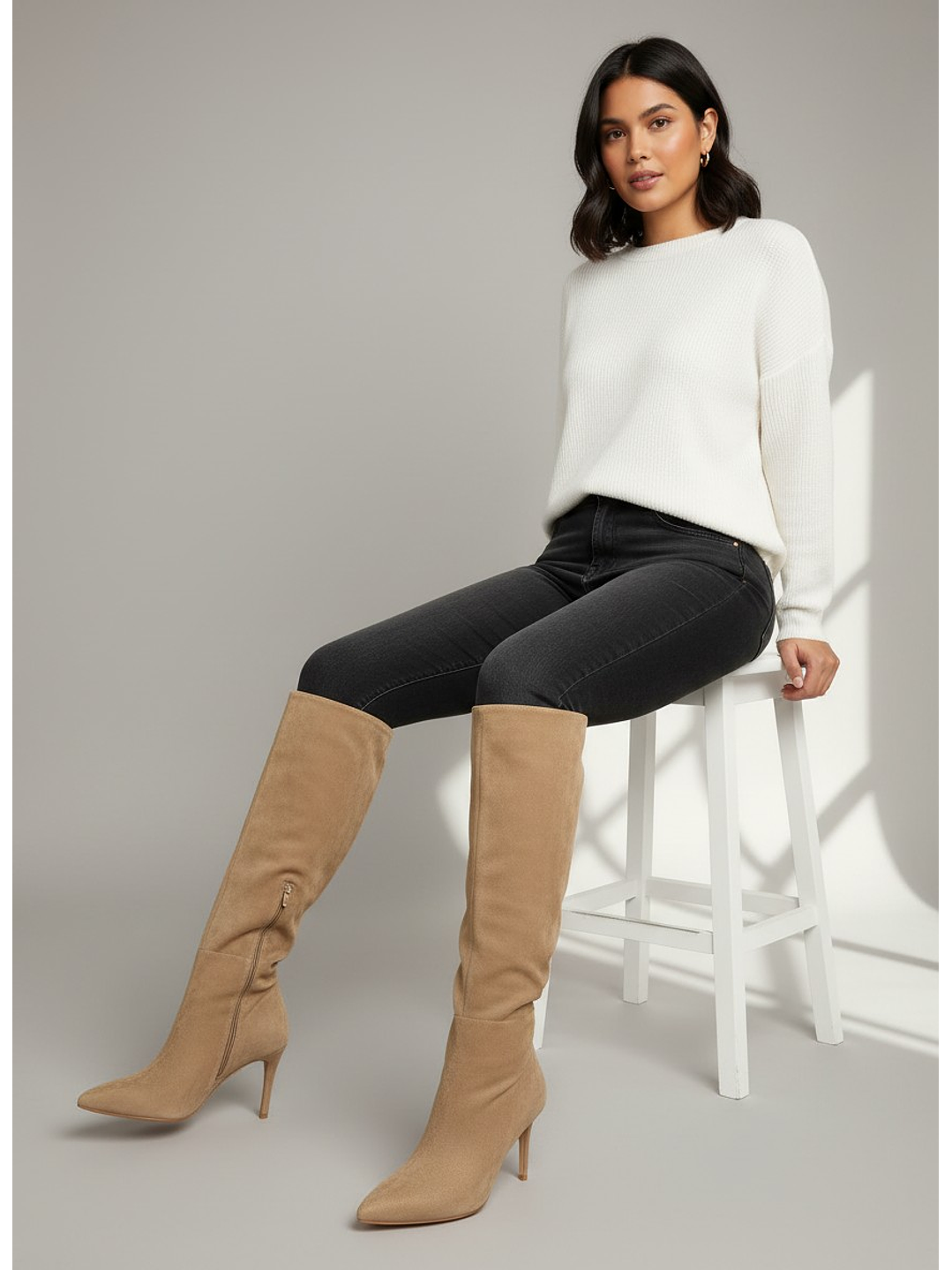 Botas altas suel stilettos khaki 029 2