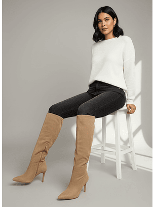 Botas altas suel stilettos khaki 029