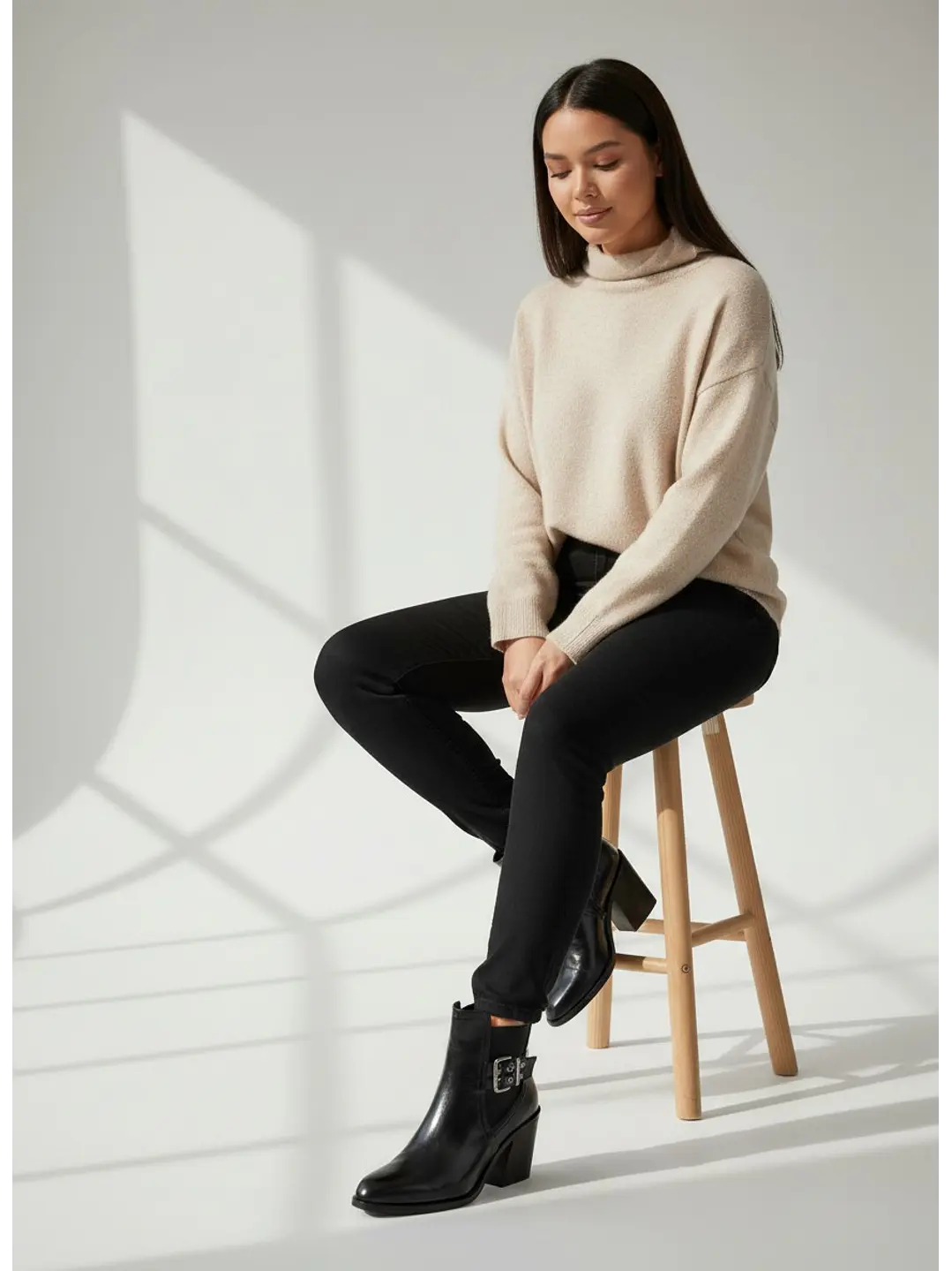 Bota suel negro 2636 2