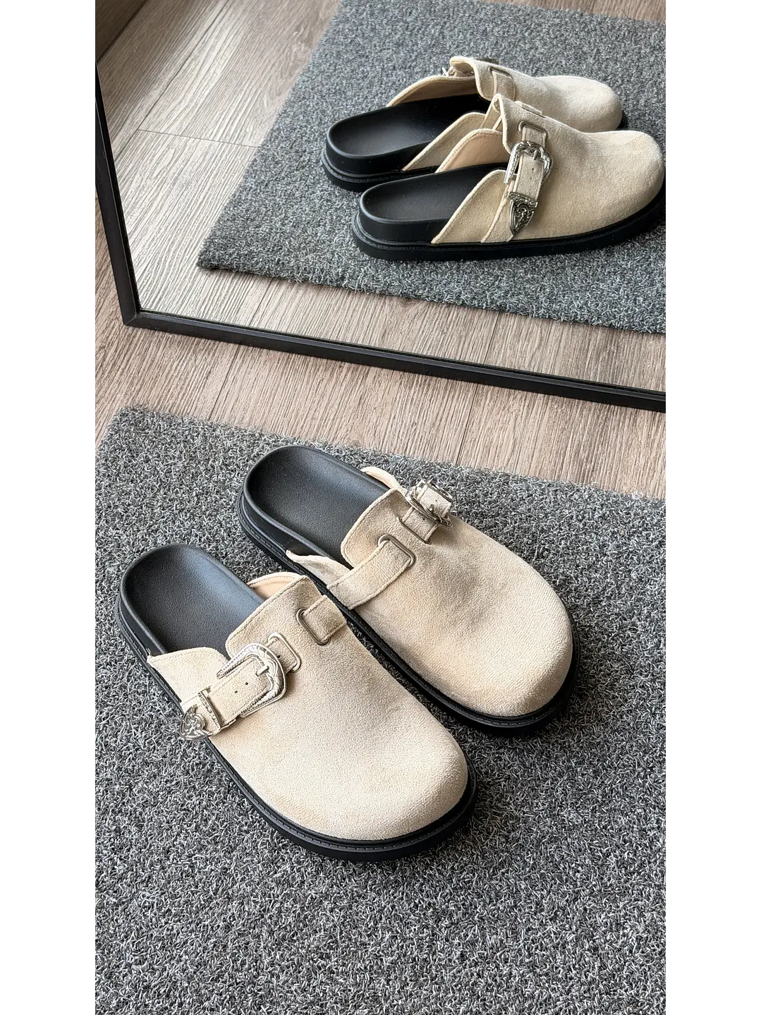 Zuecos Mule Suel Blanco invierno 44 3
