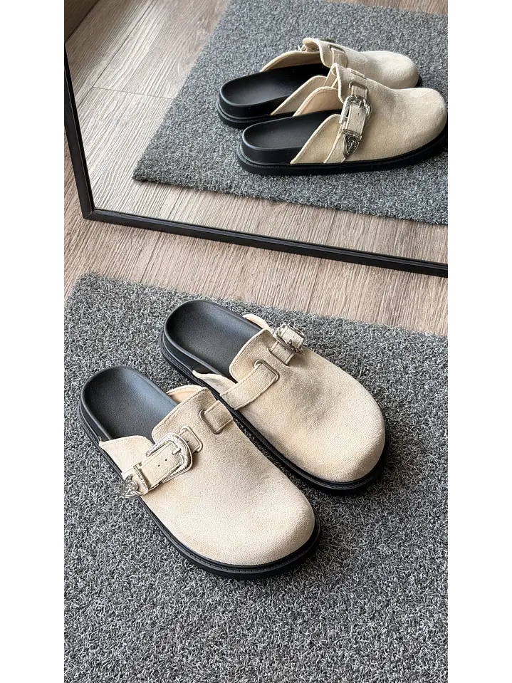 Zuecos Mule Suel Blanco invierno 44 3