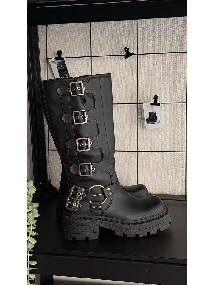 Botas altas suel negro Seul  3