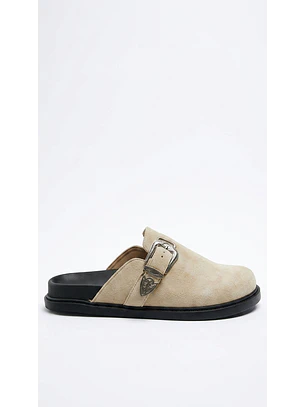 Zuecos Mule Suel Blanco invierno 44