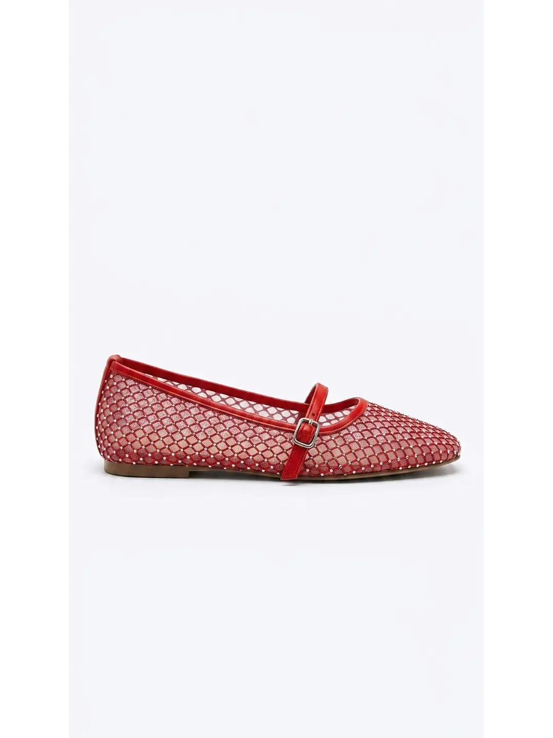 Ballerina Mary Jane Suel rojo crystal mesh 1