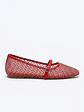Ballerina Mary Jane Suel rojo crystal mesh - Miniatura 1