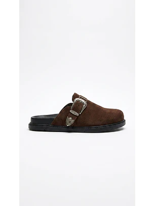 Zuecos Mule Suel Marron Western Clogs 