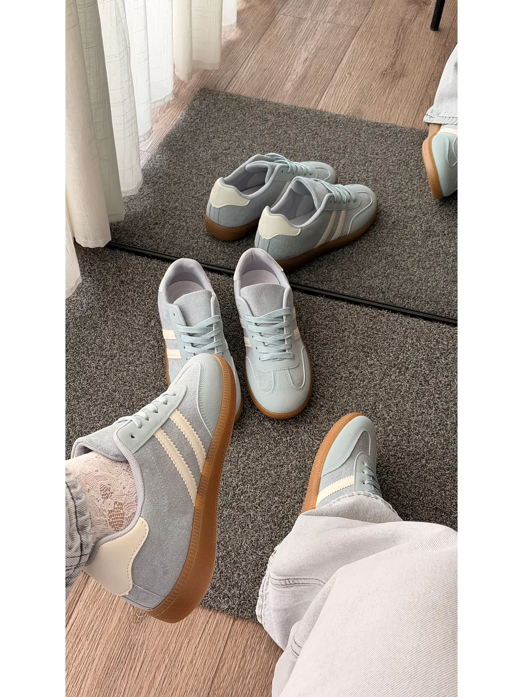 Zapatillas deportivas suel celeste pastel 5