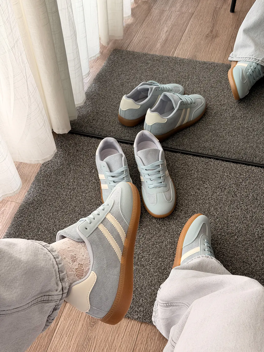 Zapatillas deportivas suel celeste pastel 6