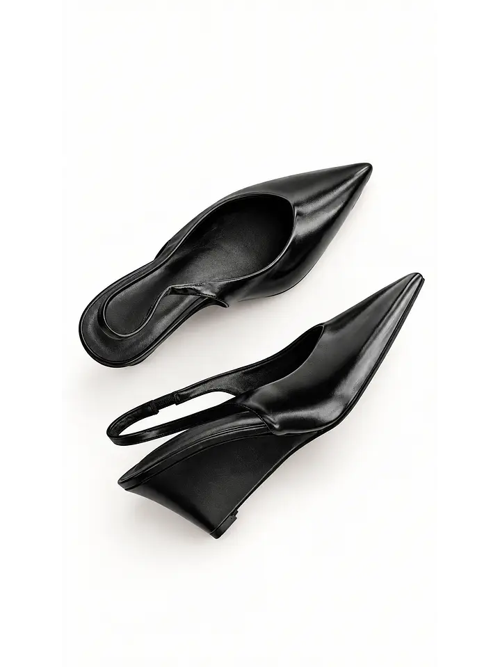 Tacón wedge heel Suel Negro Hailey 4