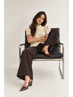Tacón wedge heel Suel Marron Hailey