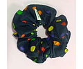 Scrunchie colet de tela algodón, suave y elástico, hecho a mano en Chile