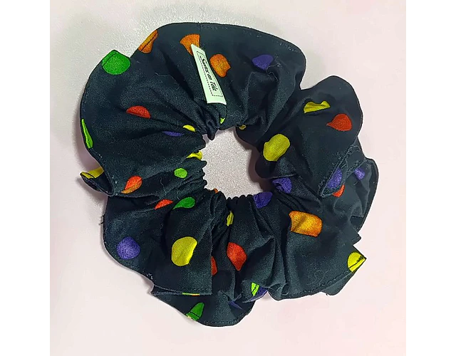 Scrunchie colet de tela algodón, suave y elástico, hecho a mano en Chile