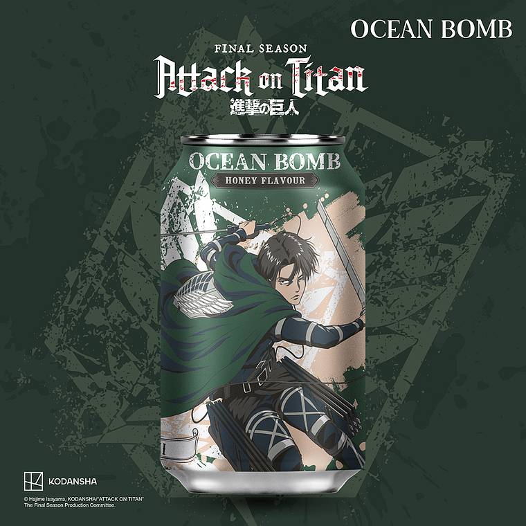 Bebida Soda Attack on Titan 330ml Ocean Bomb 3