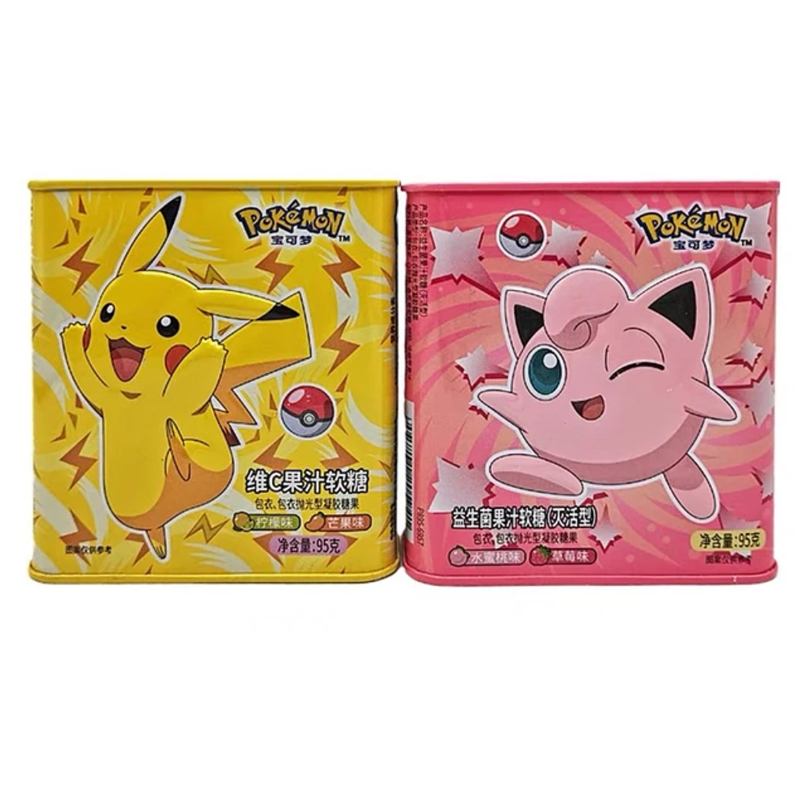 Caramelo Pokémon de frutas 95grs Caja Metálica 1