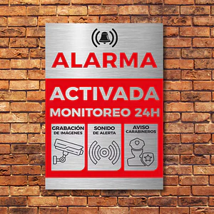 Señaletica Disuasiva Alarma Activa