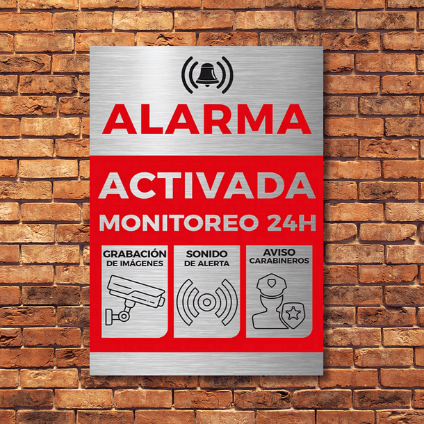 Señaletica Disuasiva Alarma Activa