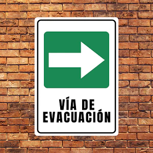 Señaletica Via Evacuacion Derecha