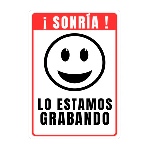 Placa Disuasiva Lo estamos Grabando