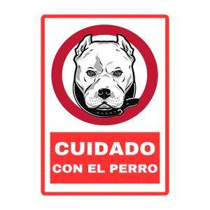 Placa Aluminio Cuidado con El Perro
